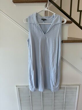 Lilla P Pale Blue Sleeveless Tunic Top